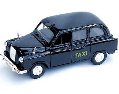 Diecast black London taxi