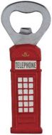 Telephone box bottle opener